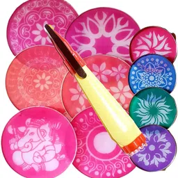 Rangoli Making Stencils Kit for Navratri Pongal Deepawali Pooja Floor Decoration Rangoli Stencil-image-28