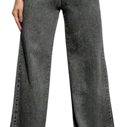 rusticblooms Women Loose Fit Mid Rise Grey Jeans-picture-25