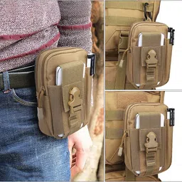 LAFILLETTE Universal Outdoor Polyester Tactical waist bag for Cell Phone Holder Molle Pouch Bag for Camping Hiking Wallet Outdoor Tactical Molle Belt Waist Bag image 4
