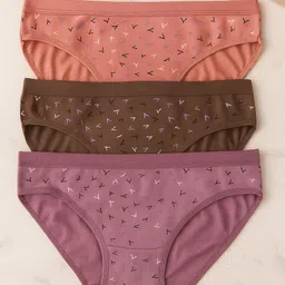 fiveflag Pack of 3 Women Hipster Multicolor Panty image 1