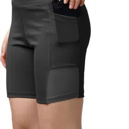 adrenex by flipkart Solid Women Black Cycling Shorts-picture-17