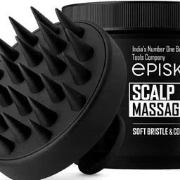 valkyrie Scalp Massager Shampoo Brush With Soft Silicon Bristles For Men & Women | Black image 1