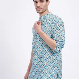 anouk rustic Men Printed Polyester Straight Kurta image 5