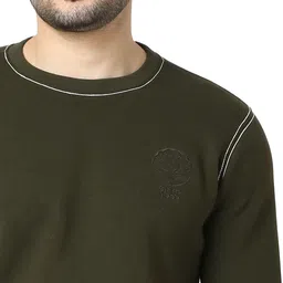 spykar Men Full Sleeve Solid Sweatshirt image 4