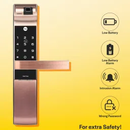 Yale RB Smart Lock For Private Space (Fingerprint Scanner, YDM 7116A, Red Bronze) image 5