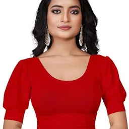 chandan tex fab Round Neck Women Blouse image 1