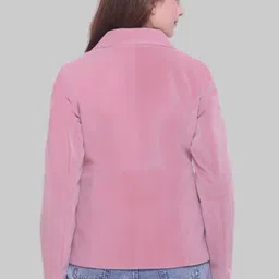 warmlay Polyester Blend with Suede/Velvet Finish Solid Coat For Women image 2