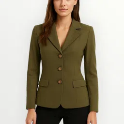 pepzo Women Solid Double Breasted Casual Blazer-picture-24