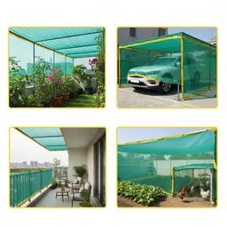 swayam traders 90% UV Green Shade Net (10ft*10ft) for balconies, terraces, nurseries. Portable Green House image 5