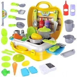 variertyvault 26 Pcs Kitchen Play Set Non Toxic Plastic Unbreakable Toys for Girls image 3