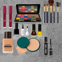 yim~mi makeup kit mini eyeshadow makeup brushes foundation compact-picture-12