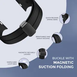 PunnkFunnk Silicone Band Strap for 42mm Watches | Soft TYPE, Waterproof & Adjustable Smart Watch Strap image 4