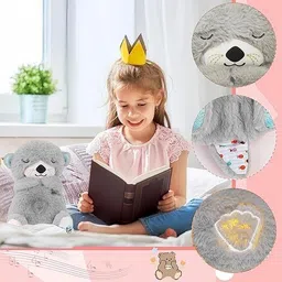 searegal Breathing Teddy Bear Plush Sound Machine – Baby Gift - 30 cm image 3