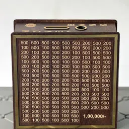 funlot Wooden Coin Savings Bank | Large Capacity Piggy Bank with 100000 Target Slot-M1 Coin Bank image 4