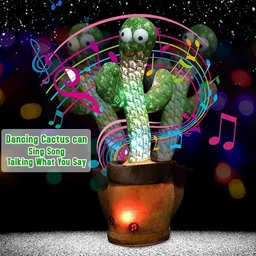 little finds Smart Dancing Talking Cactus with LED Lights & Recording Function toy for kids image 2