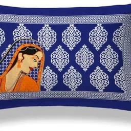 kaany fab Cotton Single Flat 144 TC Jaipuri Prints Bedsheet image 3