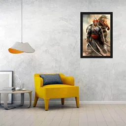 jog craft maharana pratap photo frame,maharana pratap photo Digital Reprint 10 inch x 14 inch Painting image 3