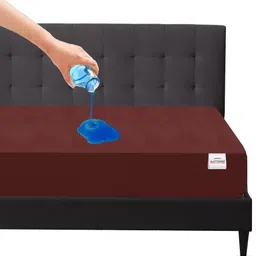 mattress protector Single Size Fitted Terry Cotton Breathable, Stretchable, Waterproof Mattress Cover-picture-22