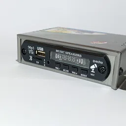 hsnake Bluetooth FM Amplifier Steel NESS Silver Body DC 12 V Amplifier 20 W AV Power Receiver image 2