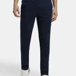 jockey AM75 Super Combed Cotton Rich Men Solid Dark Blue Track Pants-picture-26