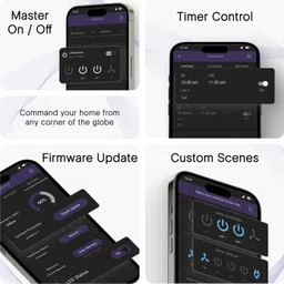 iotics Smart Touch Switch for 6 Lights, Remote, Mobile App, Alexa & Google Home Smart Switch image 3