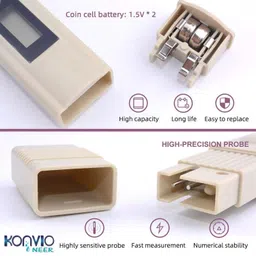 konvio neer TDS Meter Tester with PH Test Kit for Water testing Digital TDS Meter image 2