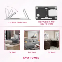 shree hari quality first Portable & Foldable Study Table for Kids | Work from Home Table | Sturdy Design Wood Portable Laptop Table image 5