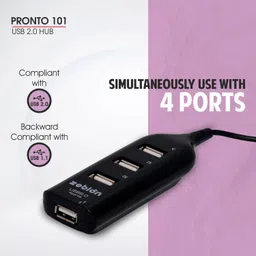 zebion 4 Port Faster Data Transfer Speed and Durable Body Pronto101 USB Hub image 3