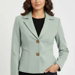 luvuduvy Tweed, Wool Self Design Coat For Women-picture-15