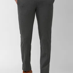 van heusen sport Men Slim Fit Grey Polyester Trousers-picture-16