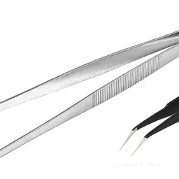 alis professional Long Tweezers Long Straight Kitchen Tweezer with Precision Serrated Tip for Chefs | Stainless Steel Food Tweezer for Precise Plate Detailing - Durable & Sturdy (10” inch) + Free Curved Tweezer Black Glossy 25.4 cm Serving Tongs-picture-21
