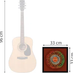 artx Sun Bhagwan God Surya Madhubani Art Framed Painting For Home Decorative Ink 13 inch x 13 inch Painting image 3