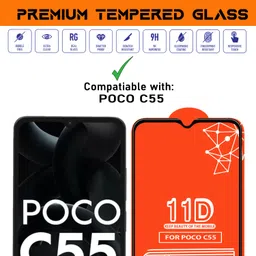 Qyist Edge To Edge Tempered Glass for Poco C55 image 2