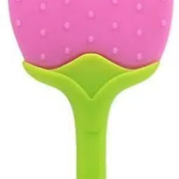 kidsify Baby Fruit Shape Silicone Teethers Soft Stick Chews Nibbler for Baby Dental Care BPA-Free for Infants Baby (Pink) Teether-picture-45