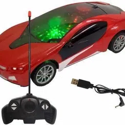 planettoy New_Chargeable Famous 3D Remote Control Racing Car For Kids (Red)-picture-10