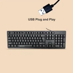 Ideakard NK500 Wired USB Standard Multi-device Keyboard Compatible with Desktop, Laptop, Mac image 4