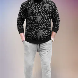 tripr Men Night Suit Set Black, Grey Printed-picture-21