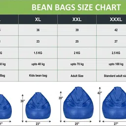 shira 24 4XL Tear Drop Bean Bag Cover (Without Beans) image 3