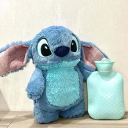 hellobear Stitch Cartoon Teddy Bear Gray with Integrated Hot Water Bag - 30 cm image 4