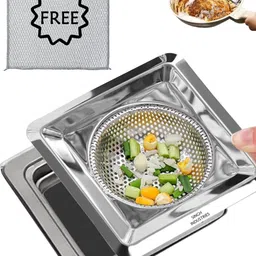 singhindustrie Kitchen Sink, Basin, Bathroom Sink Stainless Steel Push Down Strainer image 1