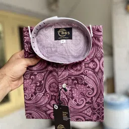 growwax Men Printed Cotton Blend Straight Kurta-picture-21