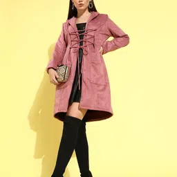 athena Suede Coat For Women-picture-13