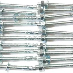 a c engineers Wedge Type Fully Threaded Design Expansion Zinc Plated Anchor Bolts (8mm X 100mm) Pack of 20 Pcs Wedge Anchor image 2