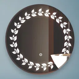 khushi decors 21 x 21 -Phool Pati Led Bathroom Mirror-picture-14