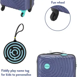 genius Small Cabin Suitcase (50 cm) 4 Wheels - MAZE 50 - Blue image 5