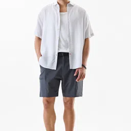 snitch Solid Men Dark Grey Casual Shorts-picture-24