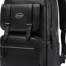 midlor Large 35 L Laptop Backpack Everyday Carry Backpack | PU Leather | Spacious & Organized |-picture-18