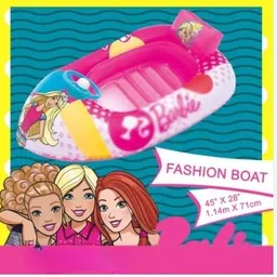 kindertales Shop Bestway Barbie Inflatable Fashion Boat with Free Pump (114 x 71 cm) Inflatable Swimming Pool image 4