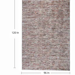 Red & Orange Abstract Wool & Viscose 8 x 10 Feet Hand Woven Carpet by Kaleen India image 3