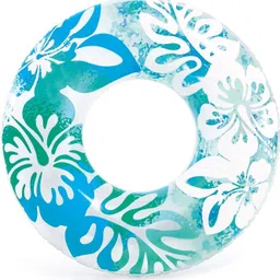 svshoperzone Inflatable Transparent Floral Swimming Ring Color Swimming Pool Tube Inflatable Swimming Pool image 2